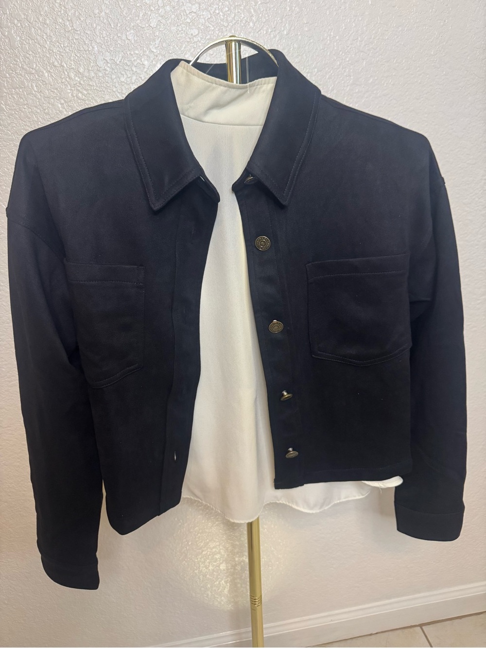 J.O.A. Black Lightweight Shirt Jacket